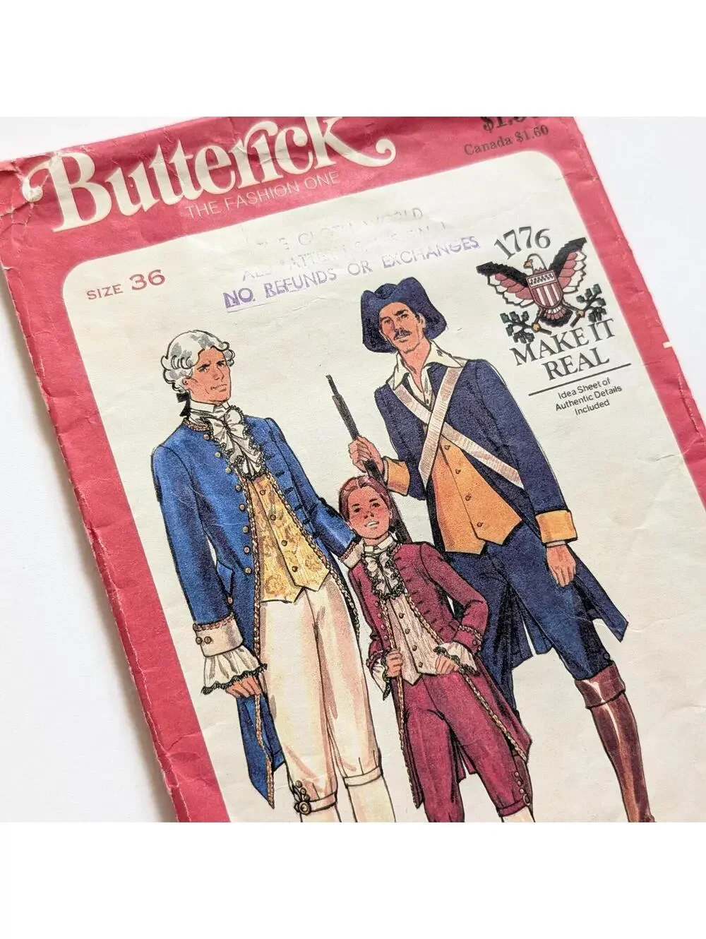 1976 Vintage Butterick 4207 and 4209 Sewing Patterns - Mens Military Costumes